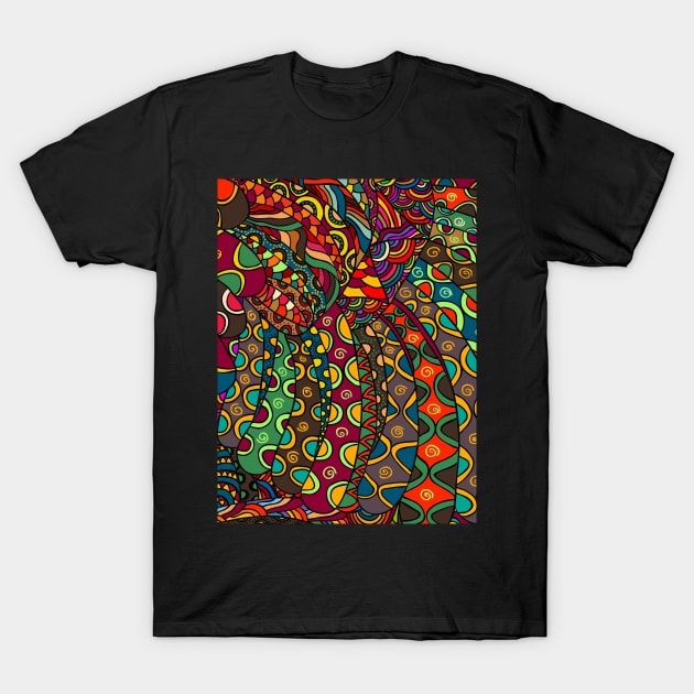 African Style No13, Tribal dance T-Shirt by Jirka Svetlik